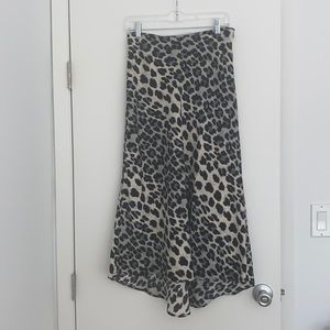 Snow Leopard Print Zara Maxi Skirt